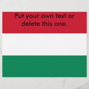 Prospectus 21,6 Cm X 24,94 Cm Circulaire portant le drapeau de la Hongrie