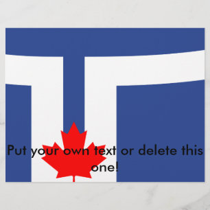 Prospectus 21,6 Cm X 24,94 Cm Circulaire portant le drapeau de Toronto, Canada