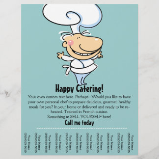 Prospectus 21,6 Cm X 24,94 Cm Circulaire promotionnelle du chef/traiteur personn