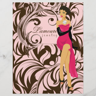 Prospectus 21,6 Cm X 24,94 Cm Circulaire Salon Diamond Bijoux femme rose Brown