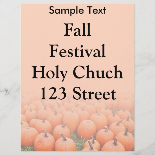 Prospectus 21,6 Cm X 24,94 Cm Citrouille (Devant)