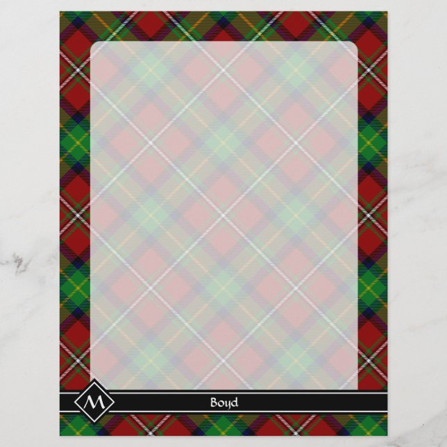 Prospectus 21,6 Cm X 24,94 Cm Clan Boyd Tartan (Devant)