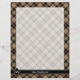 Prospectus 21,6 Cm X 24,94 Cm Clan MacKenzie Chasse Brown Tartan Flyer