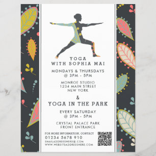 Prospectus 21,6 Cm X 24,94 Cm Classe de Yoga Boho moderne tendance Publicité