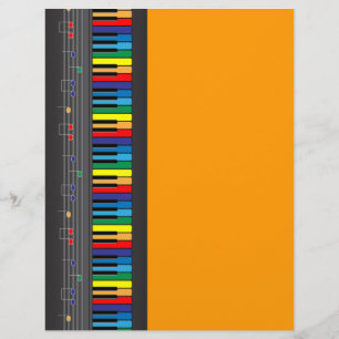 Prospectus 21,6 Cm X 24,94 Cm Clavier de piano coloré