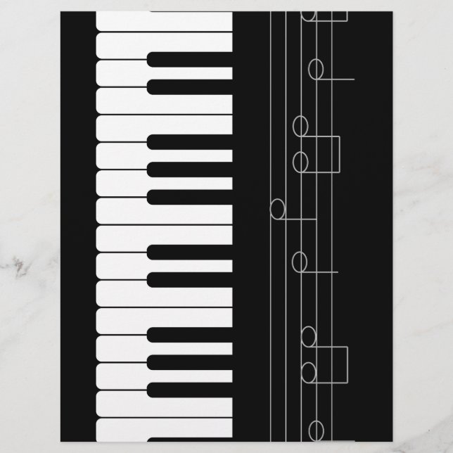 Prospectus 21,6 Cm X 24,94 Cm Clavier pour piano (Devant)