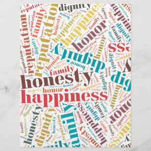 Prospectus 21,6 Cm X 24,94 Cm Cloud de mots positifs