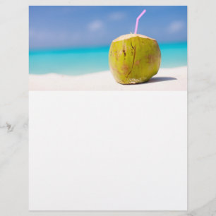 Prospectus 21,6 Cm X 24,94 Cm Cocktail de noix de coco sur la plage