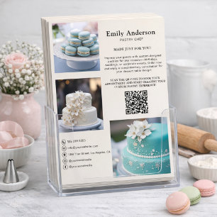 Prospectus 21,6 Cm X 24,94 Cm Code QR de la photo des services de boulangerie de