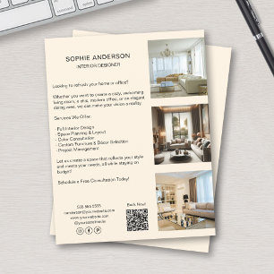Prospectus 21,6 Cm X 24,94 Cm Code QR de photos personnalisées sur les médias so