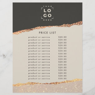 Prospectus 21,6 Cm X 24,94 Cm Code QR élégant moderne rose gold noir pour fille