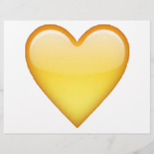 Prospectus 21,6 Cm X 24,94 Cm Coeur jaune - Emoji