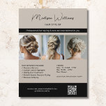 Prospectus 21,6 Cm X 24,94 Cm Coiffeur Styliste Coiffeur Salon 3 Photos QR Beige<br><div class="desc">Faites la promotion de votre salon ou de vos services de coiffure grâce à ce Flyer Hair Stylist personnalisable qui offre de l'espace pour trois photos personnalisées et un code QR scannable pour des réservations faciles, l'accès au menu ou les liens de médias sociaux. Mettez en valeur votre travail, présentez...</div>