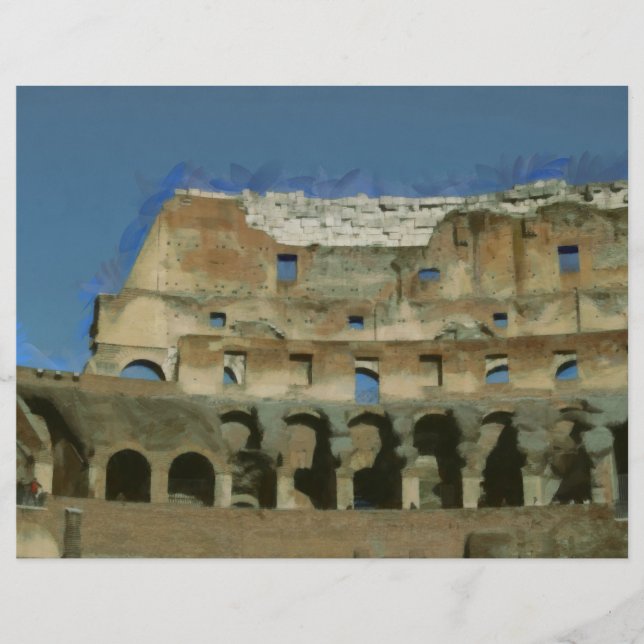 Prospectus 21,6 Cm X 24,94 Cm Colisée, Rome (Devant)