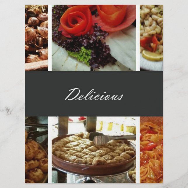 Prospectus 21,6 Cm X 24,94 Cm Collage de nourriture (Devant)