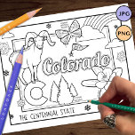 Prospectus 21,6 Cm X 24,94 Cm coloriage de l'état du colorado forme et faits pag<br><div class="desc">par leapdaze</div>