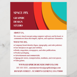 Prospectus 21,6 Cm X 24,94 Cm Concept moderne, Graphic Designer Publicité