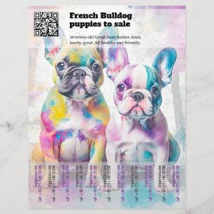 Prospectus 21,6 Cm X 24,94 Cm Conception de Flyer pour la Vente de Chiots Bouled