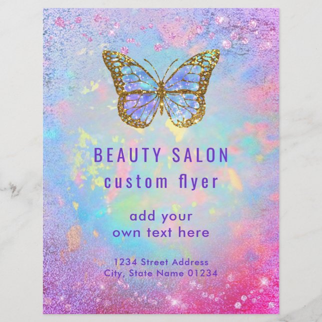 Prospectus 21,6 Cm X 24,94 Cm conception du logo papillon (Devant)