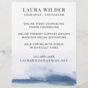 Prospectus 21,6 Cm X 24,94 Cm Conseiller Thérapiste En Ligne Ou Par Téléphone Ci