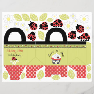 Prospectus 21,6 Cm X 24,94 Cm Corbeille de cadeaux de fête de coccinelle