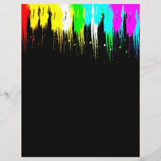 Prospectus 21,6 Cm X 24,94 Cm Corey Tiger 1980 Vintage Paint Drip
