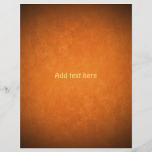 Prospectus 21,6 Cm X 24,94 Cm Couleurs d'automne grungy arrière - plan orange et
