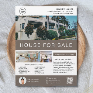 Prospectus 21,6 Cm X 24,94 Cm Courtier Immobilier Personnalisé Marketing