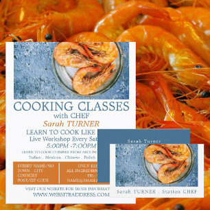 Prospectus 21,6 Cm X 24,94 Cm Crevettes de fruits de mer, classes de Cuisines Pu