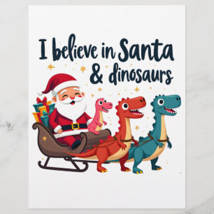 Prospectus 21,6 Cm X 24,94 Cm croire à Père Noël et les dinosaures (Père Noël éq