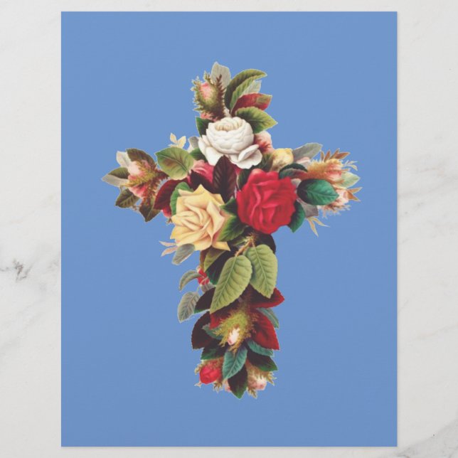 Prospectus 21,6 Cm X 24,94 Cm Croix de Rose (Devant)