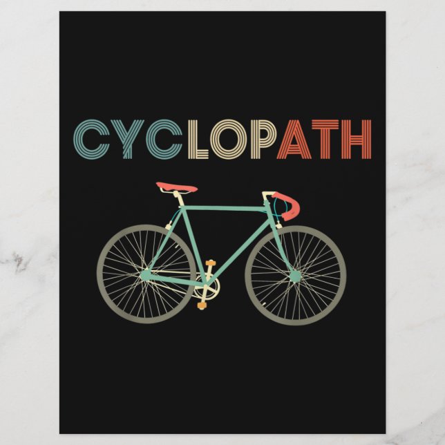 Prospectus 21,6 Cm X 24,94 Cm Cyclopath Bicyclette amusant Humour cycliste (Devant)