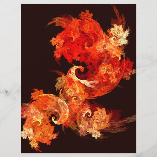 Prospectus 21,6 Cm X 24,94 Cm Dancing Firebirds Abstrait Art Flyer (Devant)