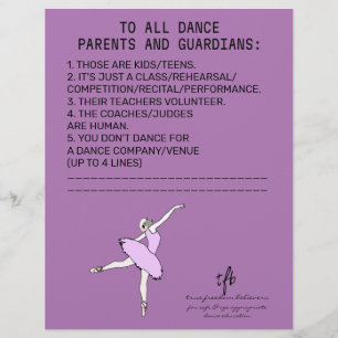 Prospectus 21,6 Cm X 24,94 Cm Danse Parent Rappel Moutons Lavande