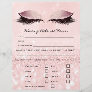 Prospectus 21,6 Cm X 24,94 Cm Décharge de responsabilité pour épilation à la cir