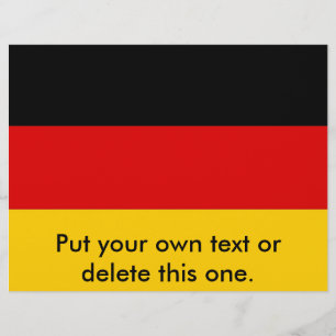 Prospectus 21,6 Cm X 24,94 Cm Dépliant avec le drapeau de l'Allemagne