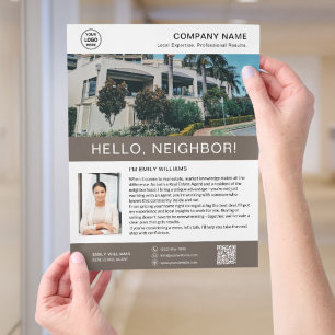 Prospectus 21,6 Cm X 24,94 Cm Dépliant de marketing de courtier immobilier