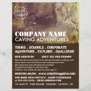 Prospectus 21,6 Cm X 24,94 Cm Dépliant publicitaire d'aventure de grotte