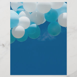 Prospectus 21,6 Cm X 24,94 Cm Des ballons volant dans le ciel bleu