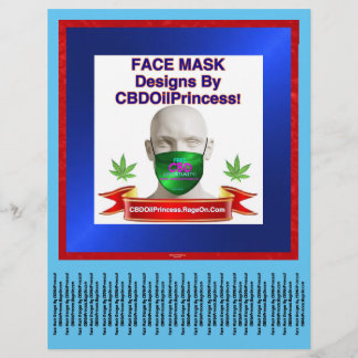 Prospectus 21,6 Cm X 24,94 Cm Designs Face Mask Par CBDOilPrincess! Flyer!