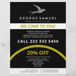 Prospectus 21,6 Cm X 24,94 Cm Détail automatique Réparation de voiture Boutiqu