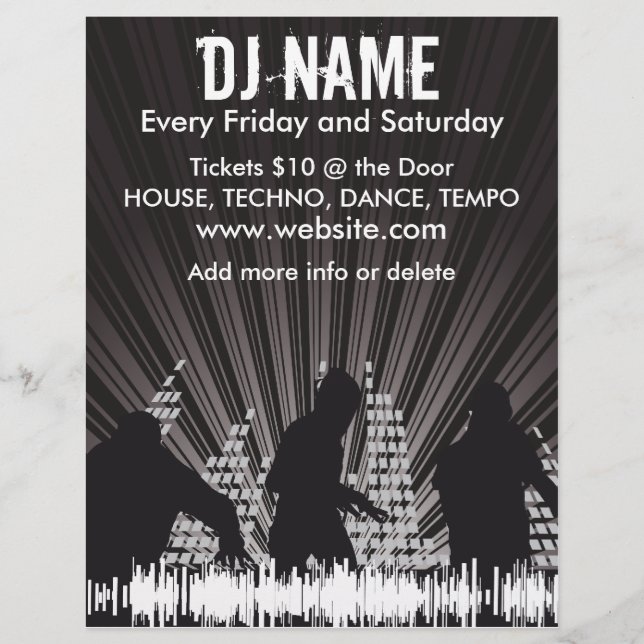 Prospectus 21,6 Cm X 24,94 Cm DJ Shadows 2 Music Flyer (Devant)