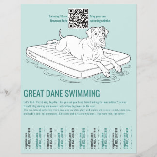 Prospectus 21,6 Cm X 24,94 Cm dog meetup tear-off flyer template