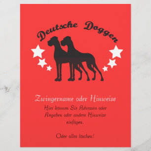 Prospectus 21,6 Cm X 24,94 Cm Dogues allemands