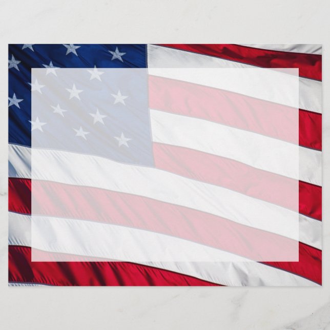 Prospectus 21,6 Cm X 24,94 Cm Drapeau américain (Devant)