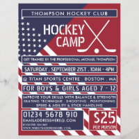 Drapeau Américain, Hockey Camp Annonce