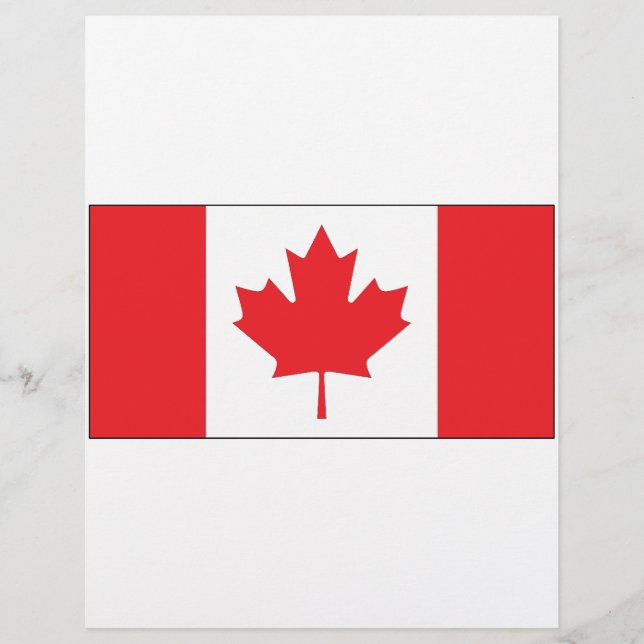 Prospectus 21,6 Cm X 24,94 Cm Drapeau du Canada (Devant)