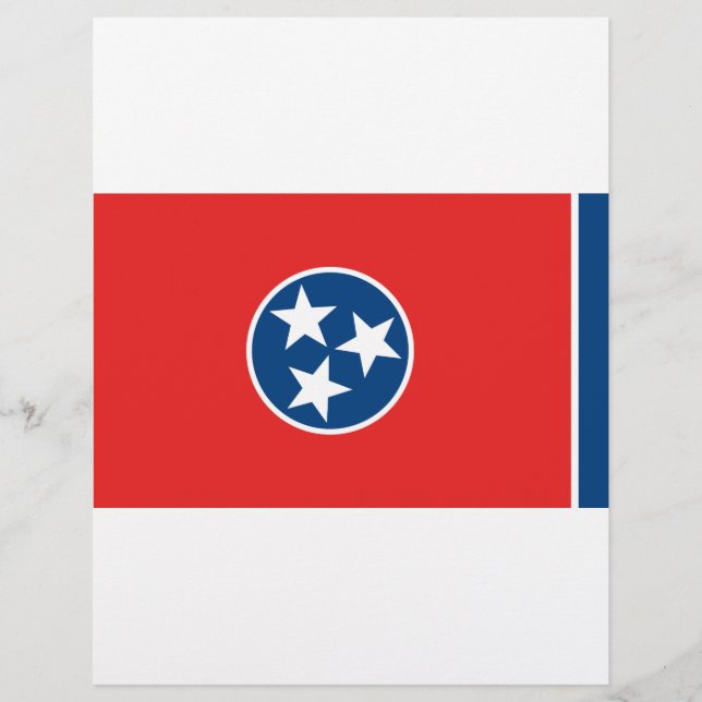 Prospectus 21,6 Cm X 24,94 Cm Drapeau du Tennessee (Devant)
