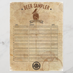 Prospectus 21,6 Cm X 24,94 Cm Échantillon de bière