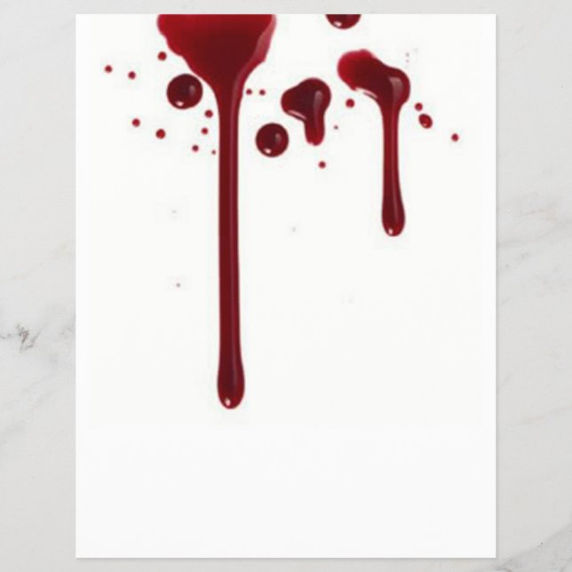 Prospectus 21,6 Cm X 24,94 Cm éclaboussure de sang quatrième (Devant)